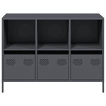 vidaXL Buffet anthracite 101 5x39x73 5 cm acier laminé à froid
