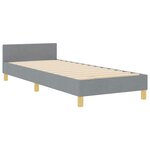 vidaXL Cadre de lit avec tête de lit Gris clair 80 x 200 cm tissu