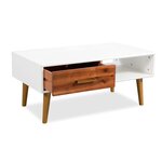 vidaXL Table basse Bois d'acacia massif 90x50x40 cm