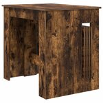 vidaXL Table à dîner 240 x 85 x 75 cm Bois d'ingénierie Chêne fumé