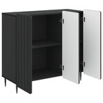 vidaXL Buffet Noir 89 x 34 5 x 82 cm Bois d'ingénierie