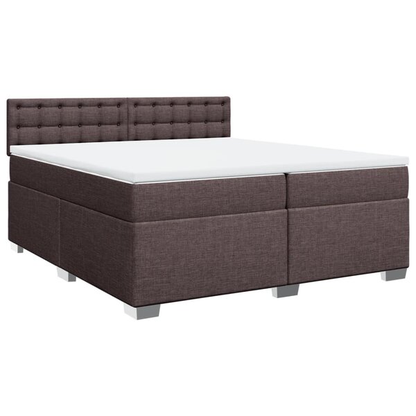 vidaXL Sommier à lattes de lit avec matelas Marron foncé 200x200 cm