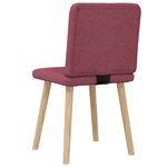 vidaXL Chaises à manger lot de 2 rouge bordeaux tissu