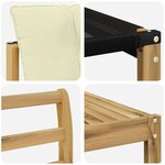 vidaXL Ensemble de canapés d'extérieur 7 pc Blanc et crème