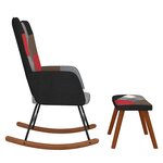 vidaXL Chaise à bascule avec tabouret Patchwork Tissu