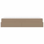 vidaXL Cadre de lit avec matelas avec matelas 2 Pièces Tan PVC