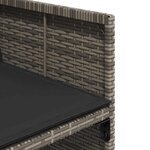 vidaXL Ensemble à manger de jardin 15 Pièces coussins gris résine tressée
