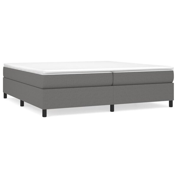 vidaXL Cadre de lit Gris foncé 200 x 200 cm Tissu