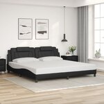 vidaXL Cadre de lit avec LED sans matelas noir 200x200 cm