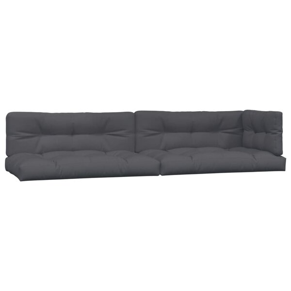 vidaXL Coussins de palette 5 Pièces anthracite tissu
