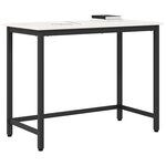 vidaXL table Blanc 100 x 50 x 77 cm Bois d'ingénierie et acier