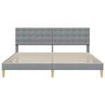 vidaXL Cadre de lit avec tête de lit Gris clair 180 x 200 cm Tissu