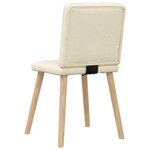 vidaXL Chaises à manger lot de 2 crème tissu