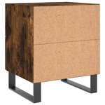 vidaXL Tables de chevet 2Pièces chêne fumé 40x35x47 5cm bois d’ingénierie