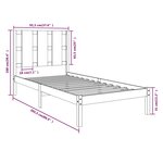 vidaXL Cadre de lit Bois de pin massif 90x200 cm
