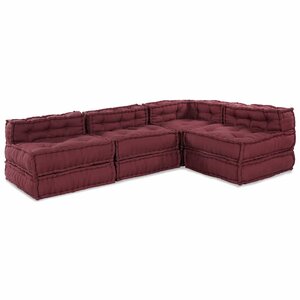 vidaXL Canapé modulaire 4 Pièces Marron 70 x 70 x 56 cm tissu