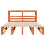 vidaXL Cadre de lit sans matelas cire marron 120x190cm bois pin massif