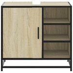 vidaXL Meuble de salle de bain avec lavabo Chêne Sonoma 65 x 33 x 60 cm Bois d'ingénierie
