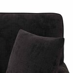 vidaXL Chaise lounge avec jupe avec coussin Noir 157 x 91 x 91 cm ARES