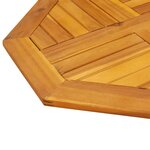 vidaXL Dessus de table 60x60x2 cm octogonal bois massif d'acacia
