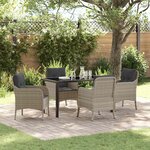 vidaXL Ensemble de salle à manger pour jardin 5 Pièces Gris clair