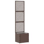vidaXL Cache-pot de jardin Marron 35 x 30 x 135 cm Métal