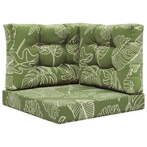 vidaXL Coussin de canapé d'extérieur Polyester Modèle feuille