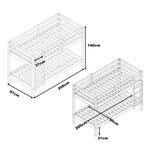 Lit superposé Jip naturel + matelas