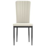 vidaXL Chaises à manger lot de 4 Crème Velours
