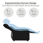 vidaXL Fauteuil inclinable Noir Similicuir