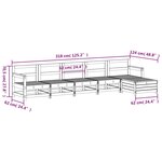 vidaXL Salon de jardin 6 Pièces bois de pin massif