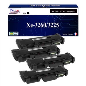 T3AZUR -4x Toners compatibles avec Xerox 3260 (106R02777) pour Xerox Phaser 3052  3260  3260Vdni  WorkCentre 3215  3225  3225Vdni