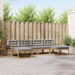 vidaXL Ensemble de canapés d'extérieur 6 Pièces Blanc et gris clair