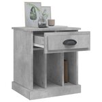 vidaXL Table de chevet gris béton 43x36x50 cm