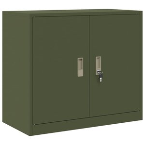 vidaXL Armoire de rangement Vert olive 80 x 40 x 70 cm Acier