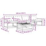 vidaXL Ensemble de canapés d'extérieur 5 Pièces Gris Naturel et Clair