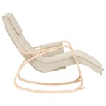 vidaXL Chaise à bascule Crème Tissu