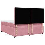 vidaXL Sommier à lattes de lit avec matelas Rose 180x200 cm Velours