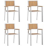 vidaXL EnsembledeRepasdeJardin Marron TeckMassif