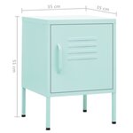 vidaXL Table de chevet Vert menthe 35x35x51 cm Acier