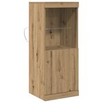 Buffet vidaXL avec lumières LED Chêne artisanal 41x37x100 cm