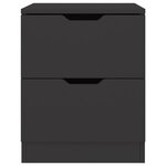 vidaXL Tables de chevet 2 Pièces noir 40x40x50 cm bois d’ingénierie
