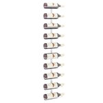 vidaXL Casier à vin mural pour 10 bouteilles Blanc Fer