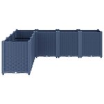 vidaXL Jardinière bleu gris 160x160x53 cm PP