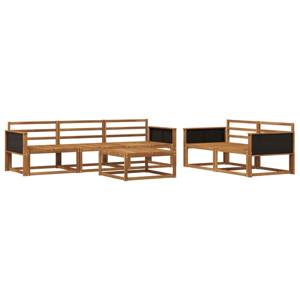 vidaXL Ensemble de canapés d'extérieur 6 Pièces Naturel