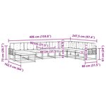 vidaXL Ensemble de canapés d'extérieur 8 pc Blanc et gris clair