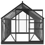 vidaXL Serre en verre Anthracite 155x395 5x191 cm Aluminium