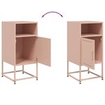 vidaXL Tables de chevet 2 Pièces rose 36x39x78 cm acier