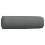 vidaXL Ensemble de canapés 2 Pièces coussins décoratifs gris foncé tissu