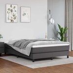 vidaXL Matelas de lit à ressorts ensachés fermeté moyenne Gris 140x190x20cm Similicuir